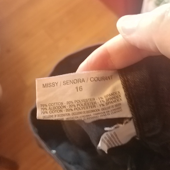 10/$10     Nine West Jeans Black 16R/33 - Picture 4 of 5